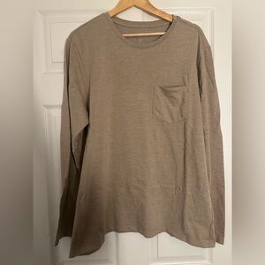 Target Men's Beige Long Sleeve Tee
